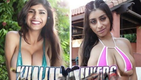 Video  Watch inveigling Mia Khalifa and Violet Myers's smut